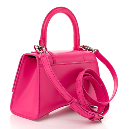 Balenciaga Shiny Box Calfskin Hourglass Top Handle Bag XS Acid Fuchsia 3 of 10