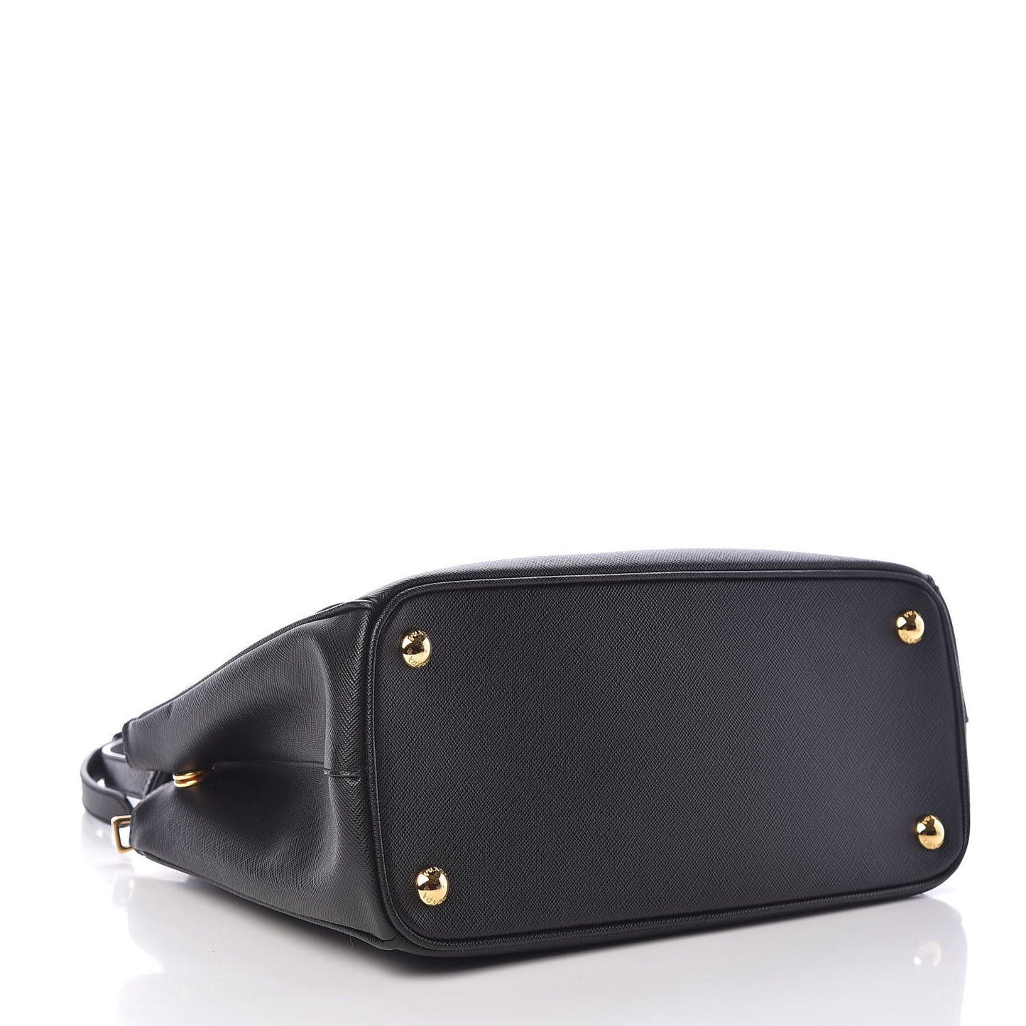 Saffiano Small Galleria Double Zip Tote Black