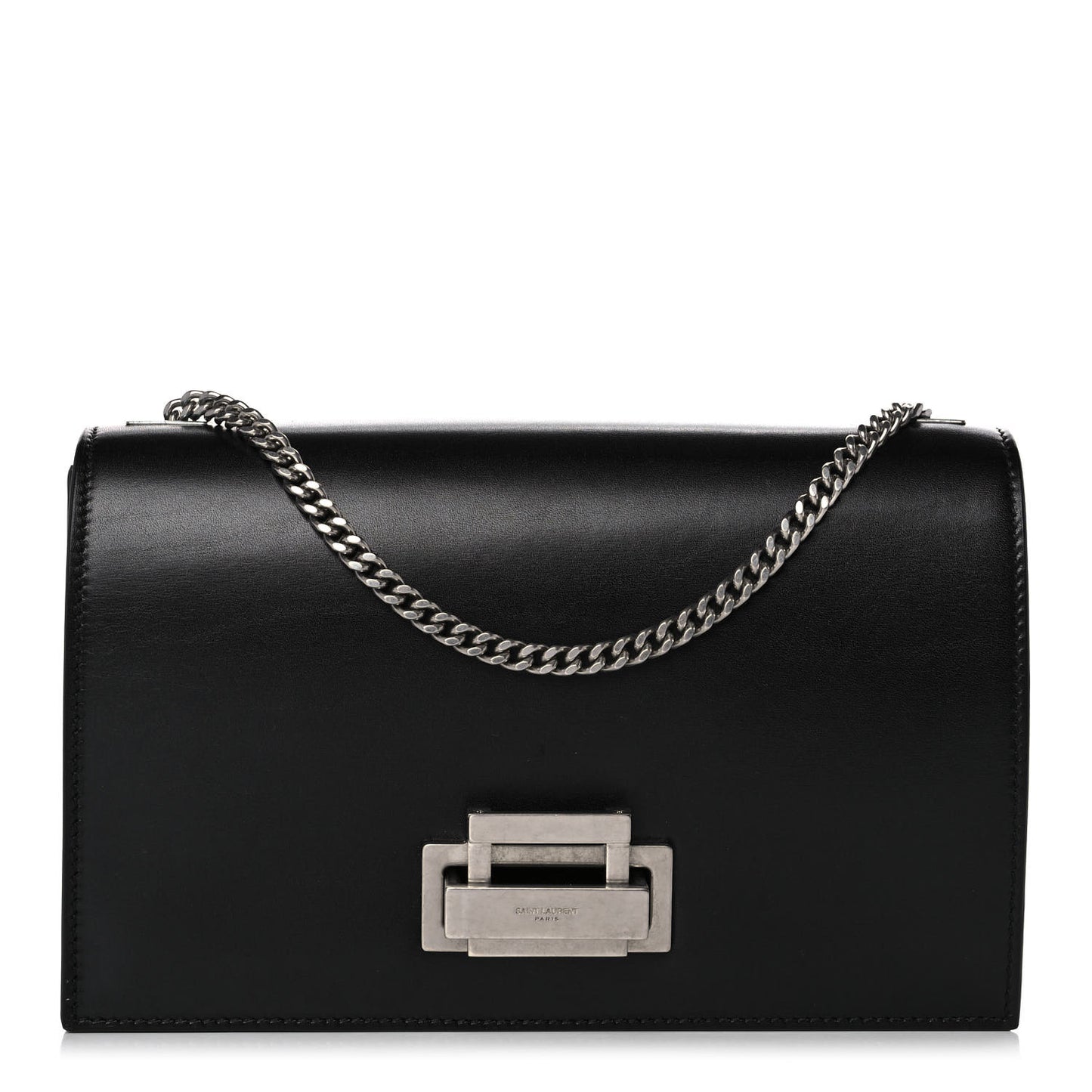 Calfskin Metropolis Chain Shoulder Bag Black