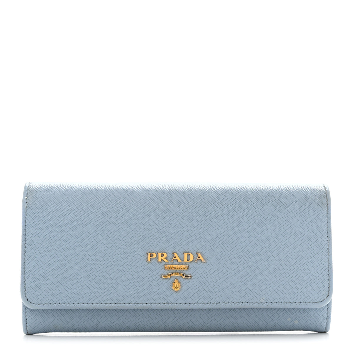 Prada Saffiano Metal Continental Flap Wallet Aviazione 1 of 13