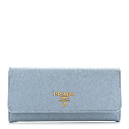 Prada Saffiano Metal Continental Flap Wallet Aviazione 1 of 13