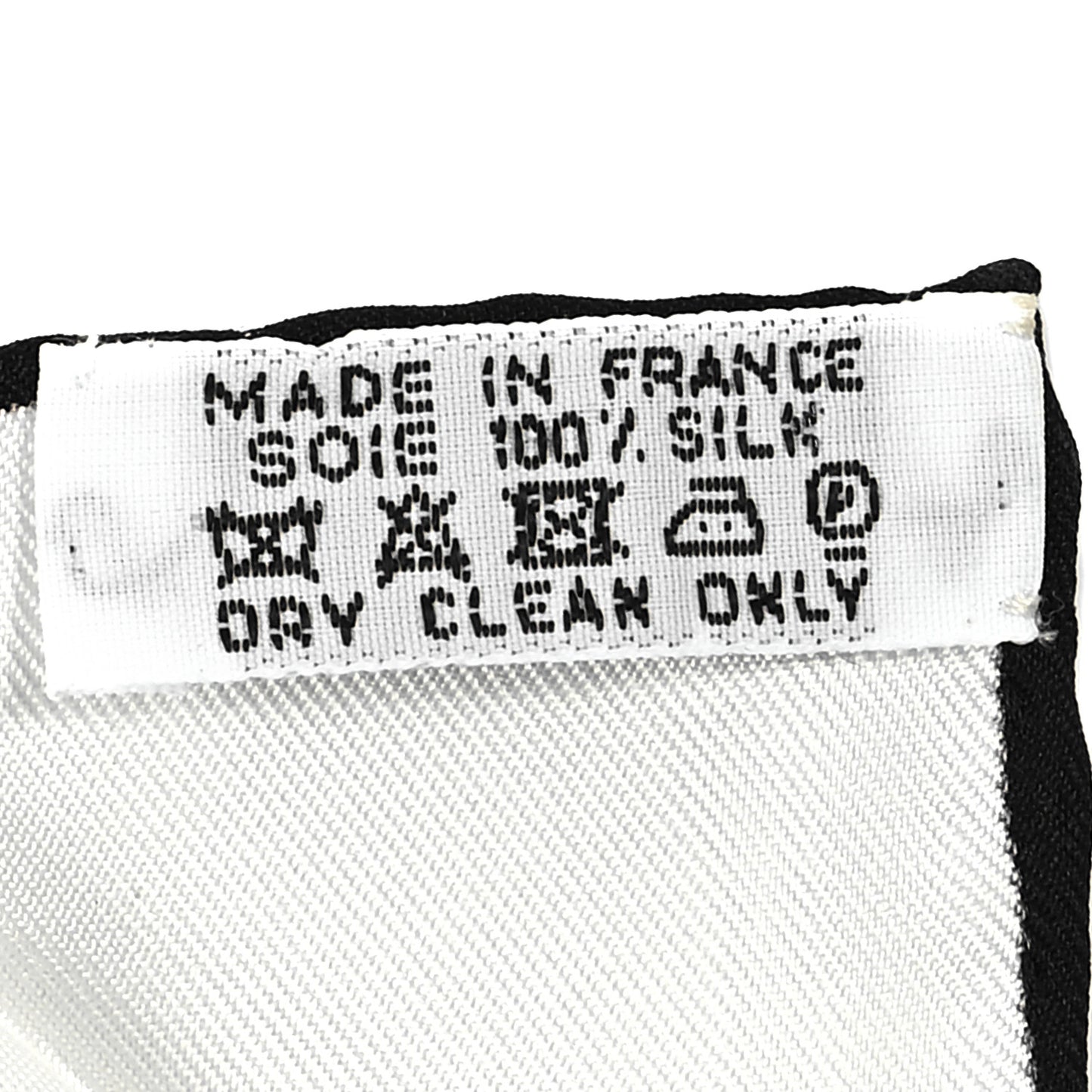 Silk Paddock Scarf 90 White Black