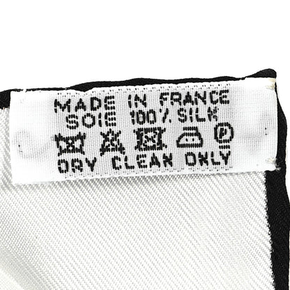 Hermes Silk Paddock Scarf 90 White Black 3 of 6