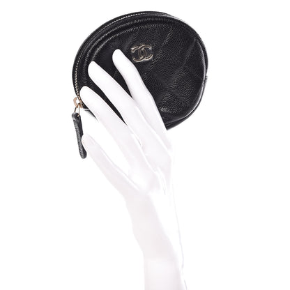 Chanel Caviar Quilted Zip Around Classic Coin Purse Black 2 of 10