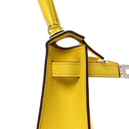 Hermes Chevre Mysore Mini Kelly Sellier 20 Jaune Citron 15 of 32