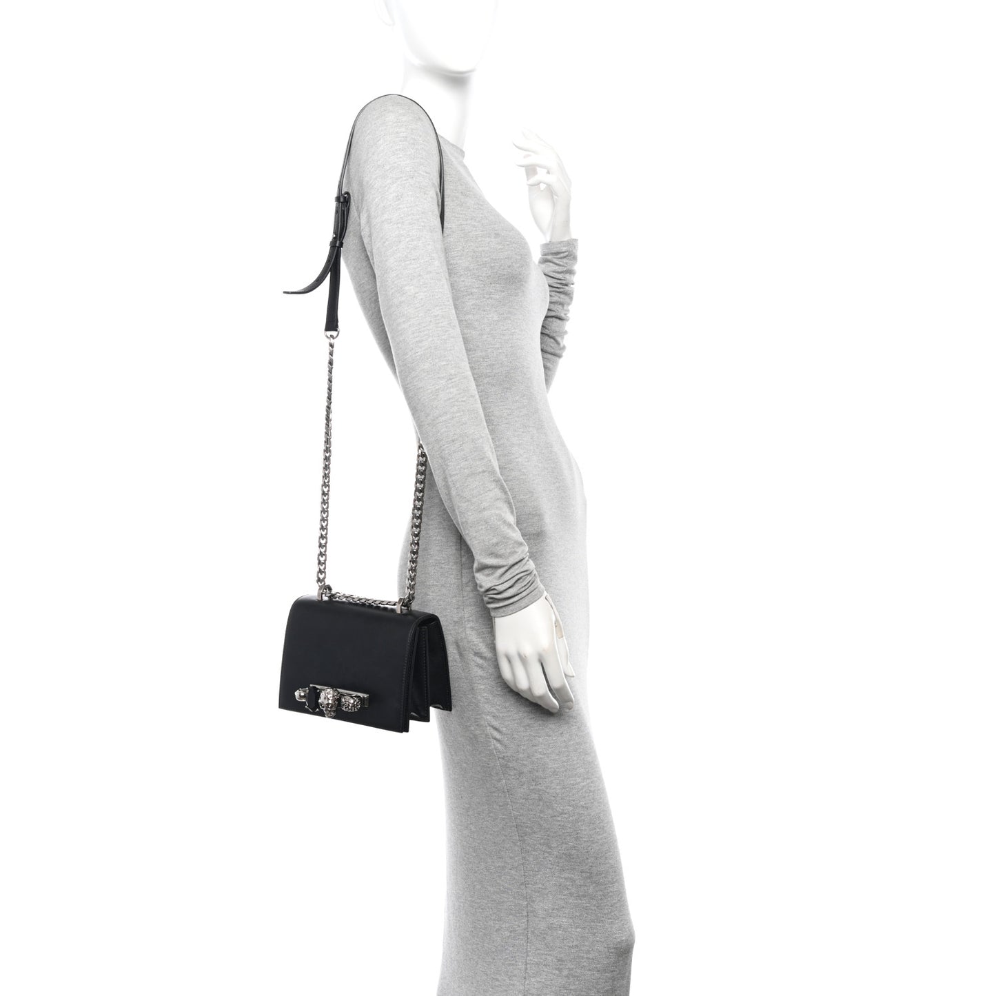 Calfskin Knuckle Crossbody Black