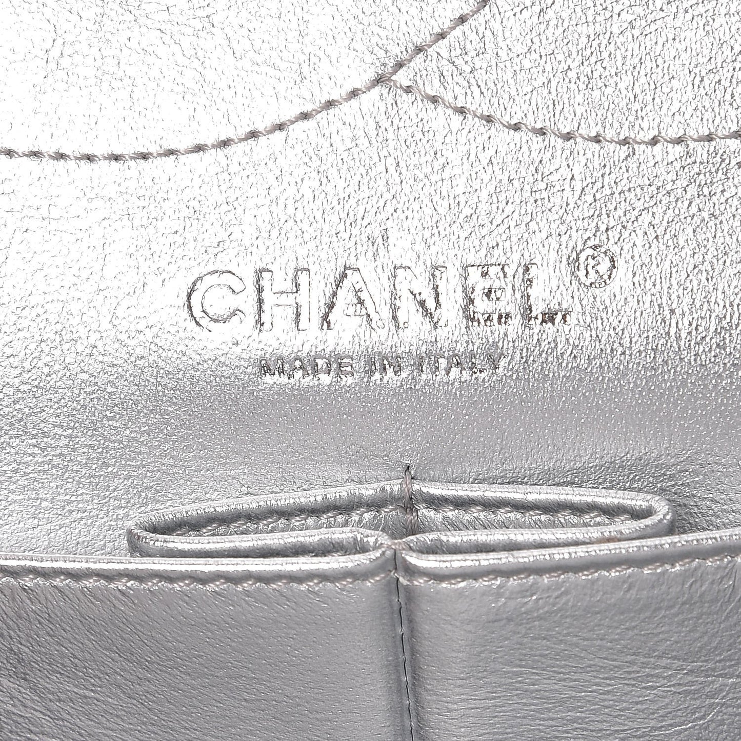 Metallic Lambskin Quilted 2.55 Reissue 227 Flap Silver