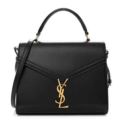 Saint Laurent Smooth Calfskin Medium Classic Monogram Cassandra Top Handle Black Rouge Legion 1 of 17
