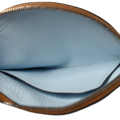 Hermes Chevre Mysore Paddock Change Purse Blue Brume Vert Criquet 5 of 8