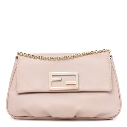 Fendi Vitello Flamingo Enamel Fendista Pouchette Crossbody Pale Pink 1 of 10