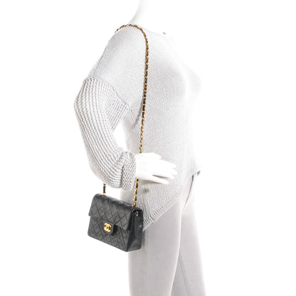 Chanel Lambskin Quilted Mini Square Flap Black 4 of 16