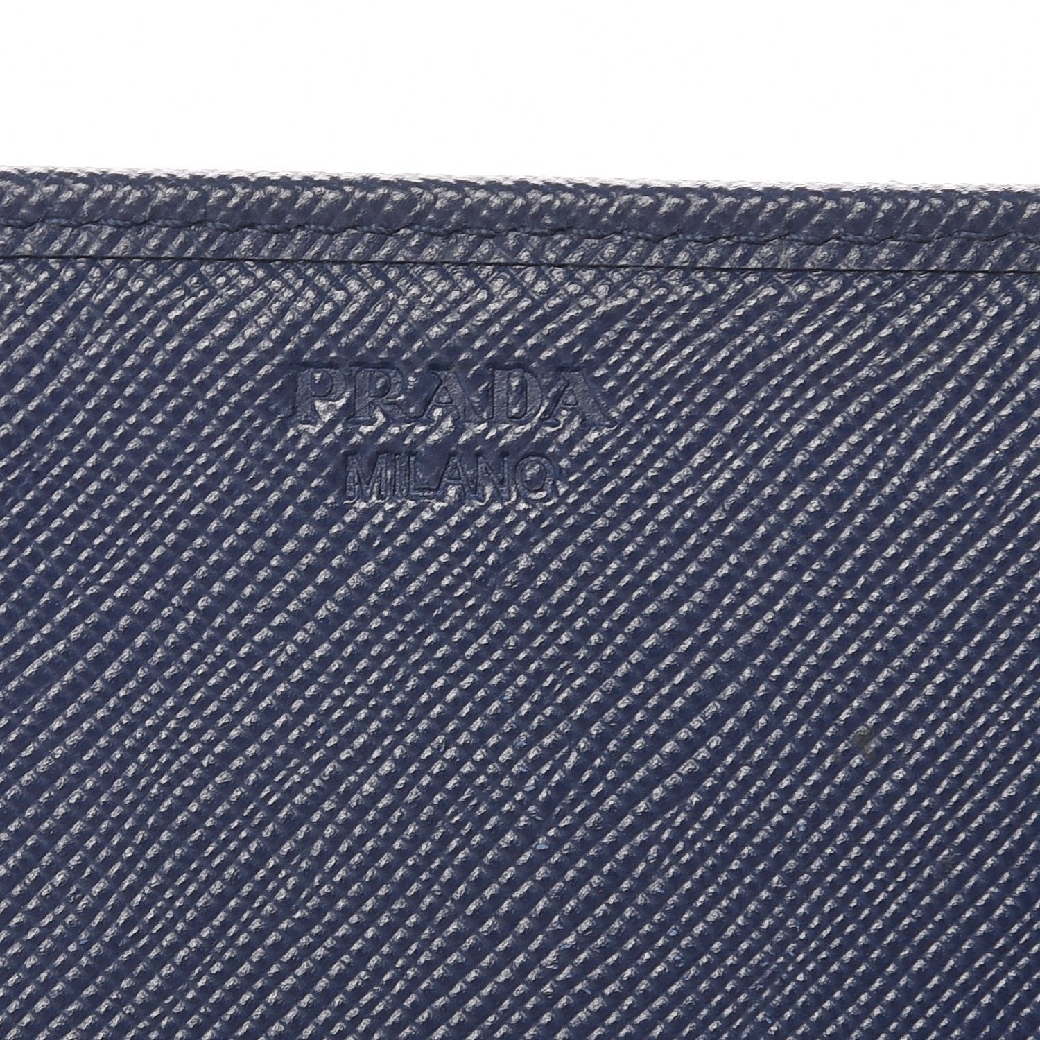 Prada Saffiano Metal Continental Flap Wallet Bleuette 8 of 13