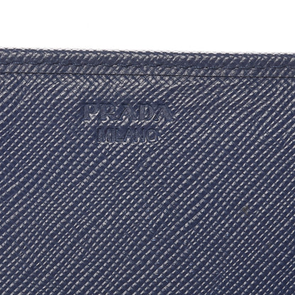Prada Saffiano Metal Continental Flap Wallet Bleuette 8 of 13