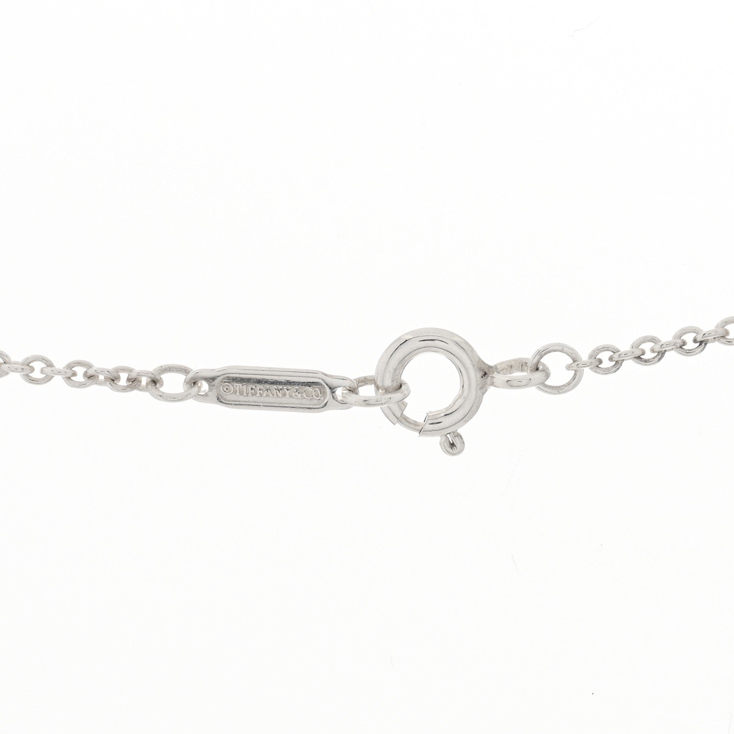 Tiffany Sterling Silver Twist Round Charm Necklace 3 of 3