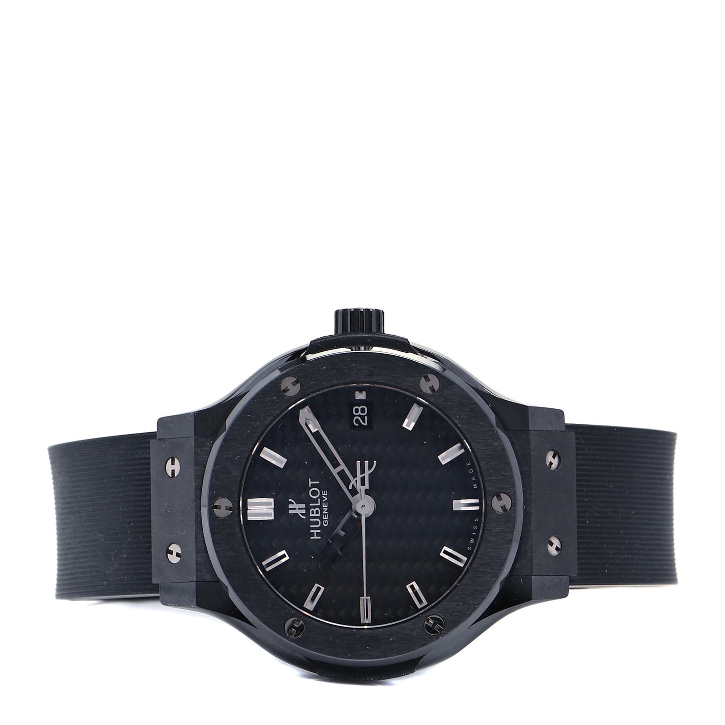 Titanium Ceramic Rubber 38mm Classic Fusion Quartz Watch Black 561.CM.1770.RX