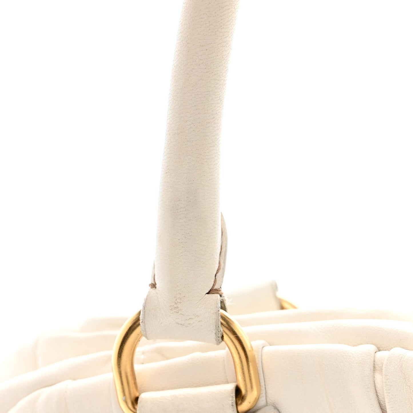 Nappa Gaufre Shopping Satchel White
