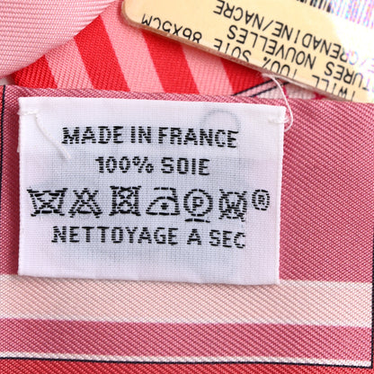 Hermes Silk Couvertures Nouvelles Twilly Rose Grenadine 5 of 5