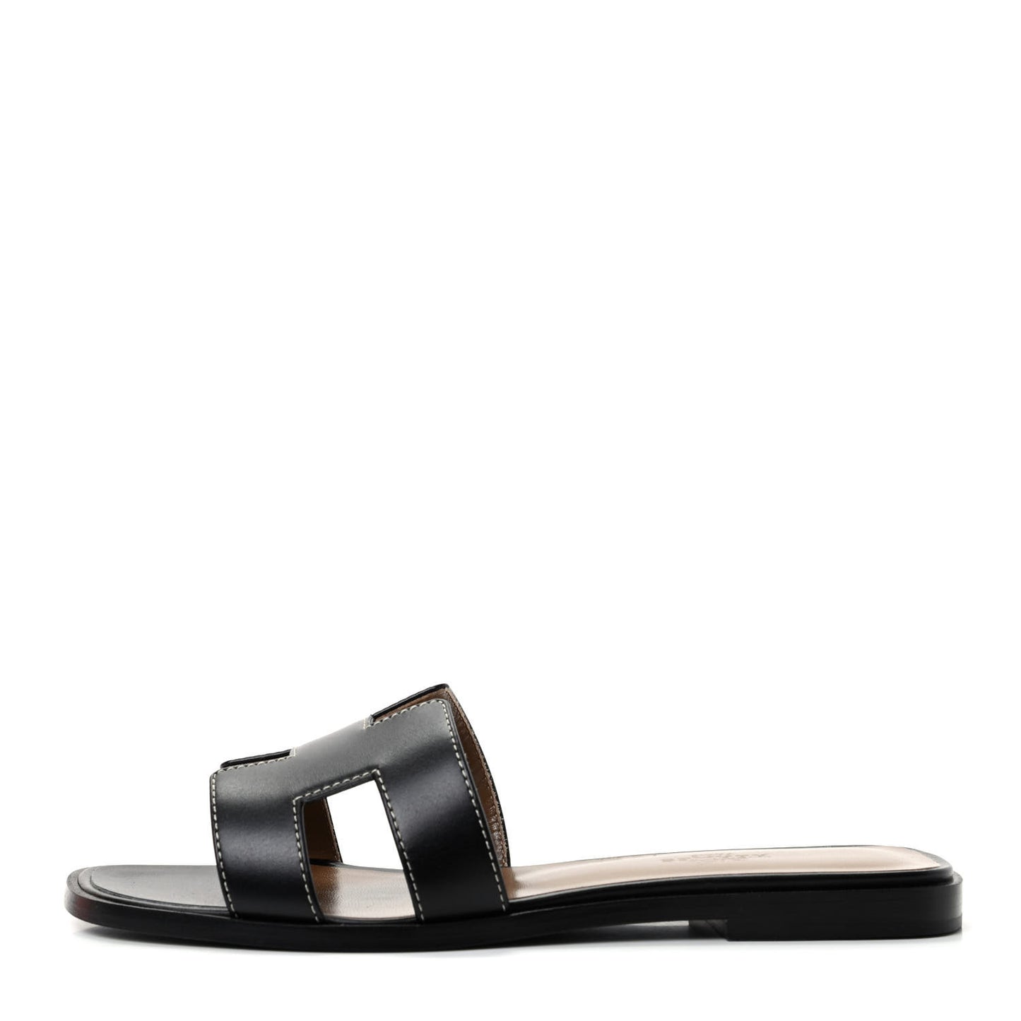 Box Calfskin Oran Sandals 37 Black