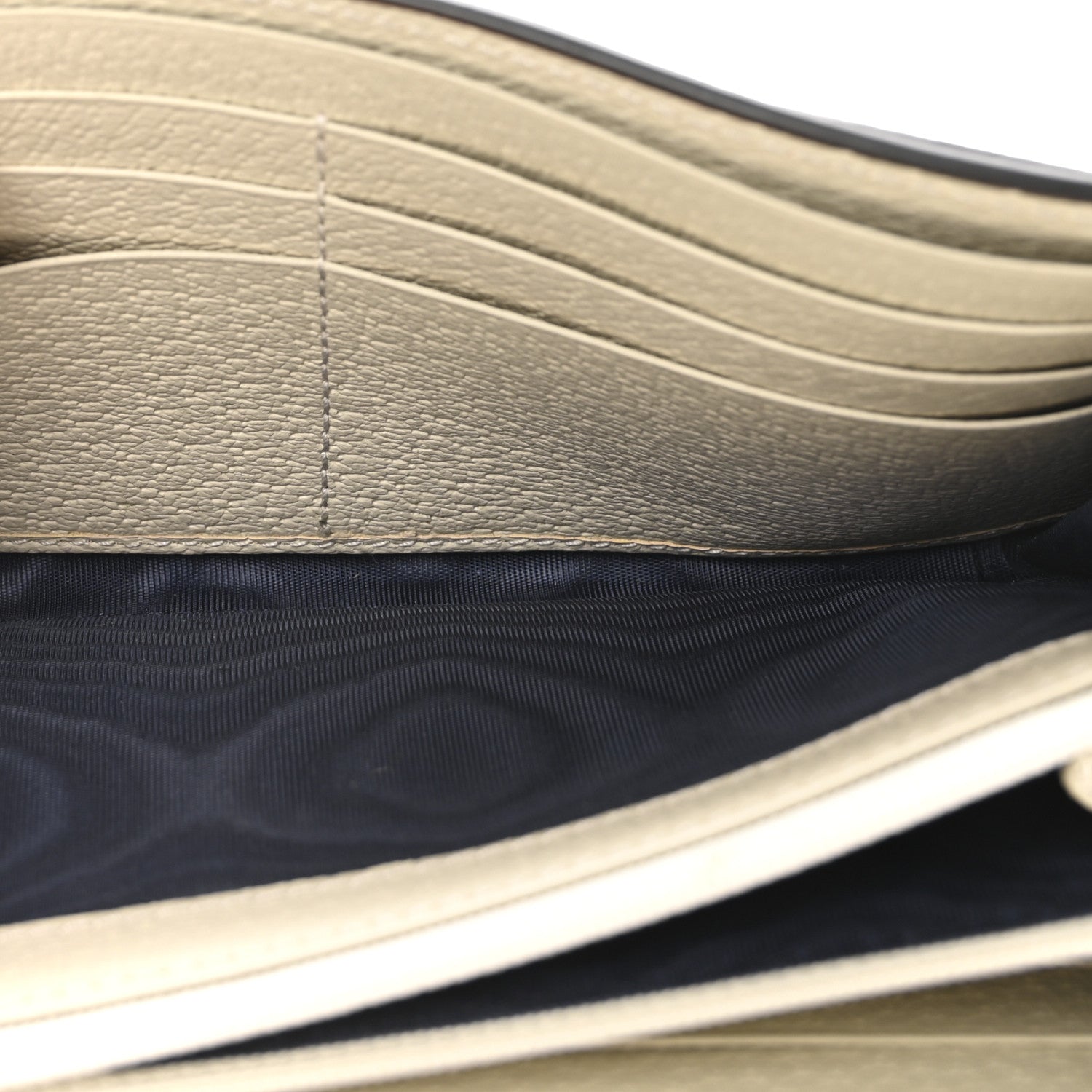 Gucci GG Supreme Monogram Textured Calfskin Web Ophidia Continental Wallet Beige White 5 of 8