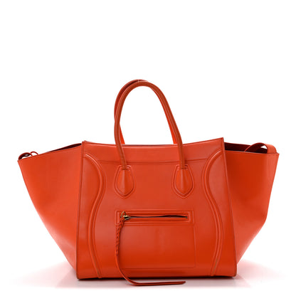 Celine Supple Calfskin Medium Phantom Luggage Orange 1 of 15