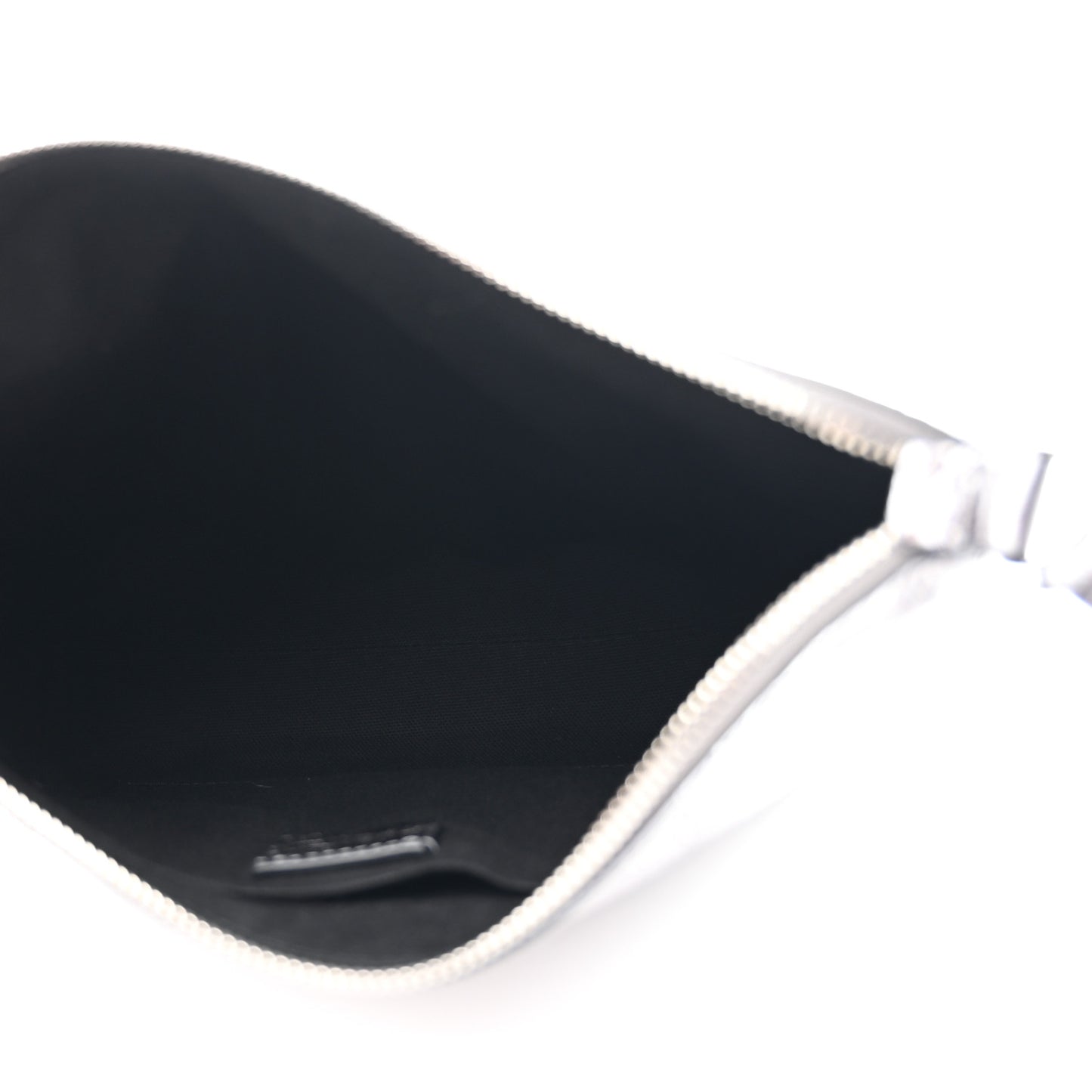 Metallic Calfskin Small Voyou Bag Silver
