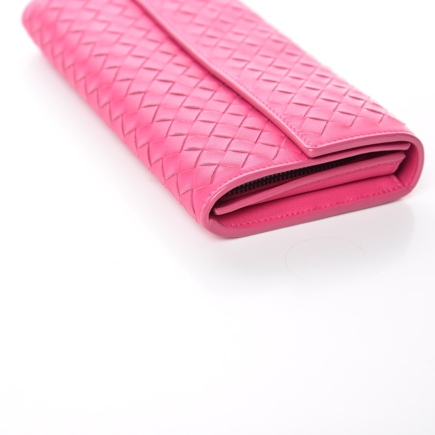 Bottega Veneta Nappa Intrecciato Continental Flap Wallet Rosa Shock 12 of 14