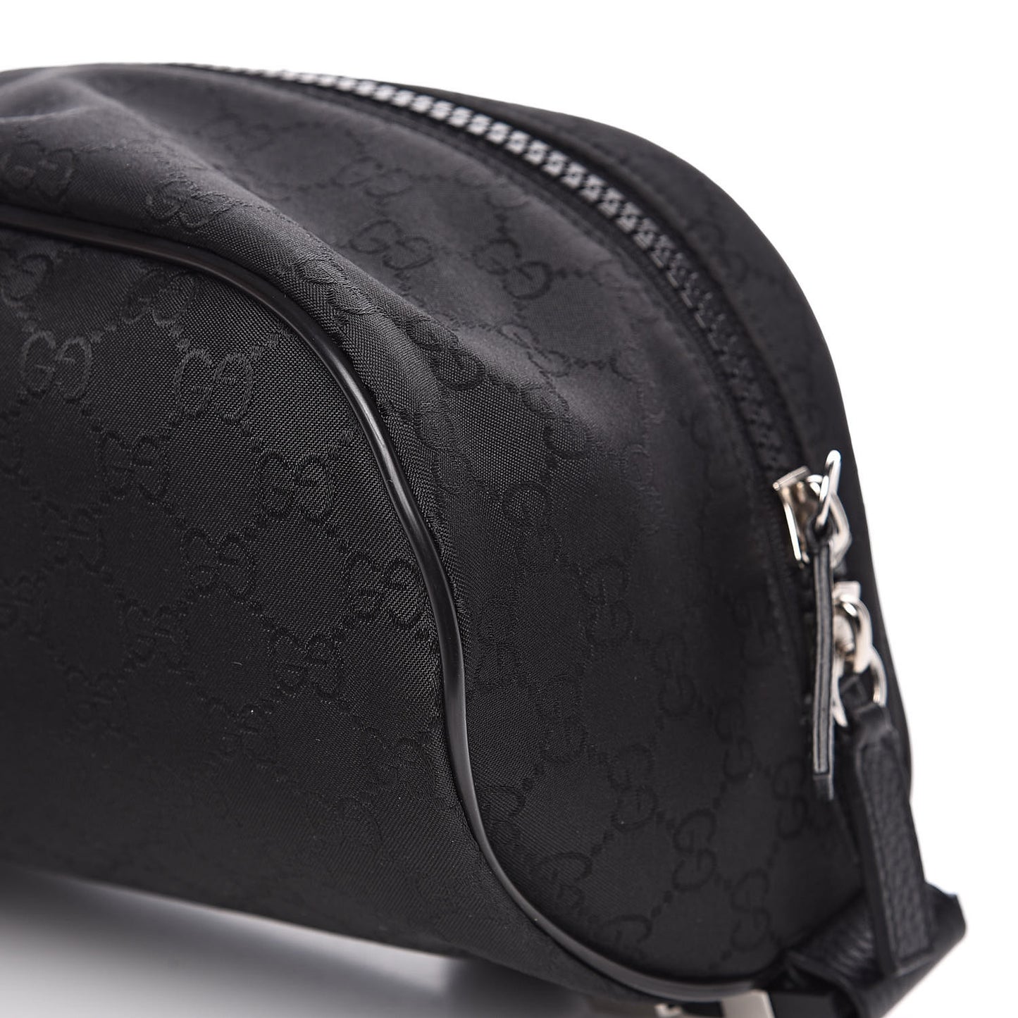 Nylon Monogram Fanny Pack Belt Bag Black