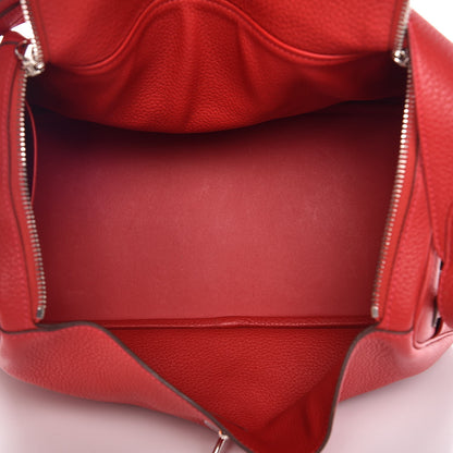 Hermes Taurillon Clemence Lindy 30 Rouge Casaque 5 of 14