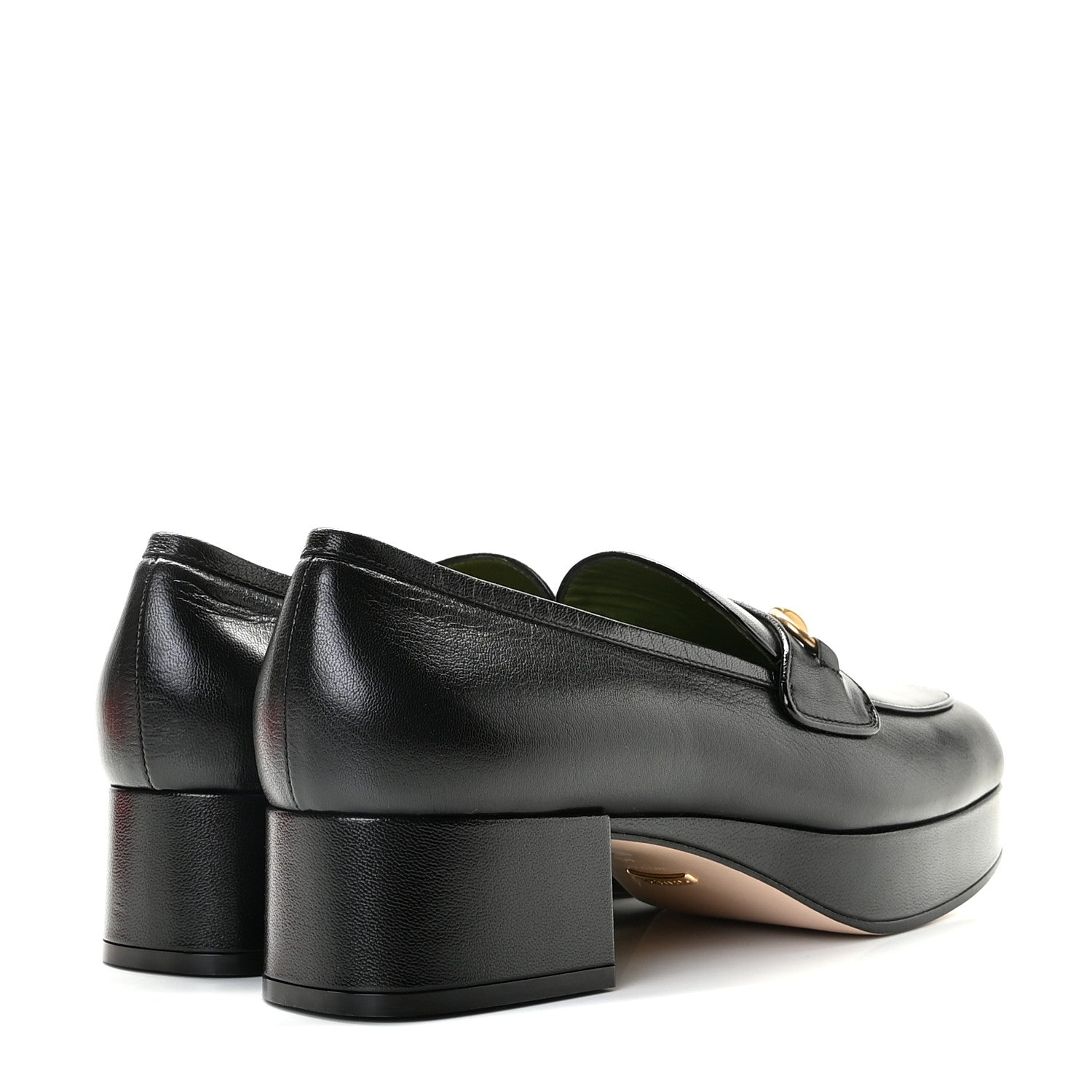 Gucci Goatskin Houdan Platform Loafers 41 Black 4 of 9