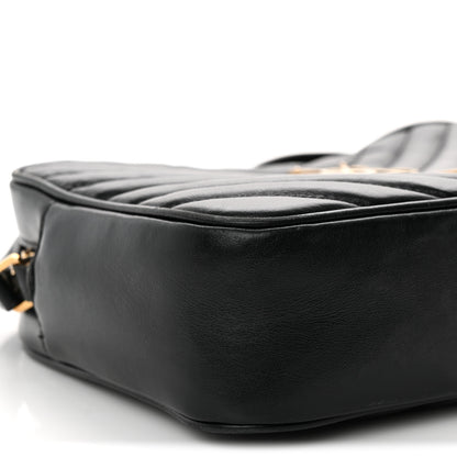 Saint Laurent Calfskin Matelasse Monogram Lou Camera Bag Black 9 of 15