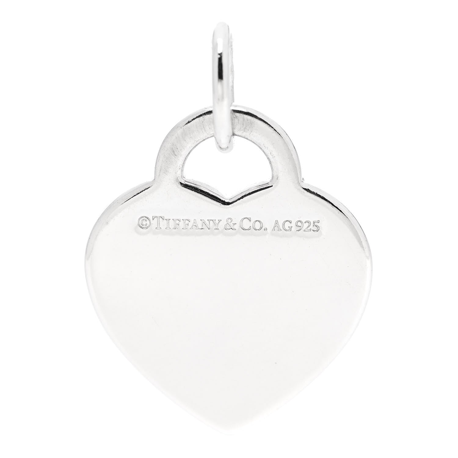 Tiffany Sterling Silver Letter A Heart Charm 3 of 5