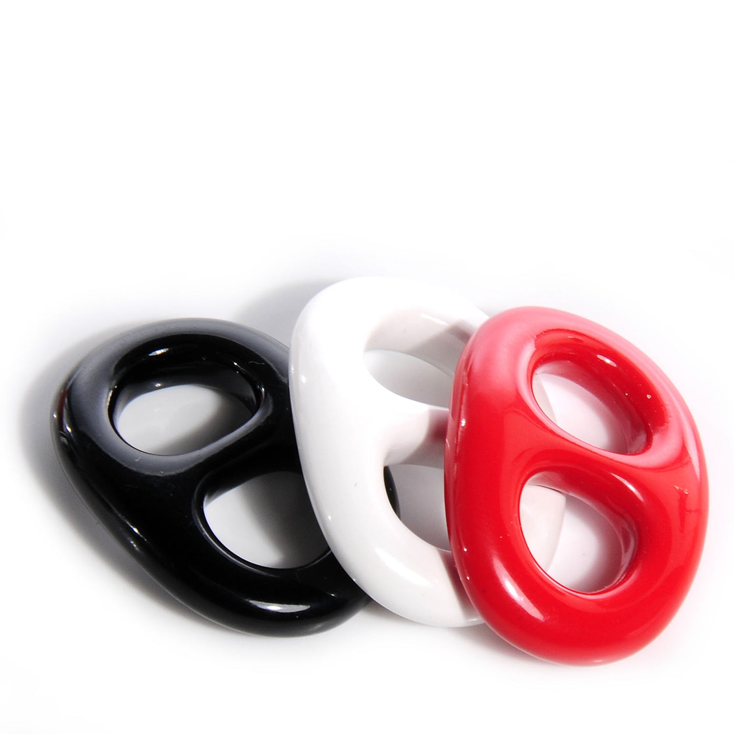 Lacquered Wood Tribord Scarf Ring Set