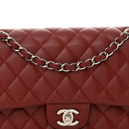 Chanel Caviar Quilted Medium Double Flap Burgundy 8 of 12
