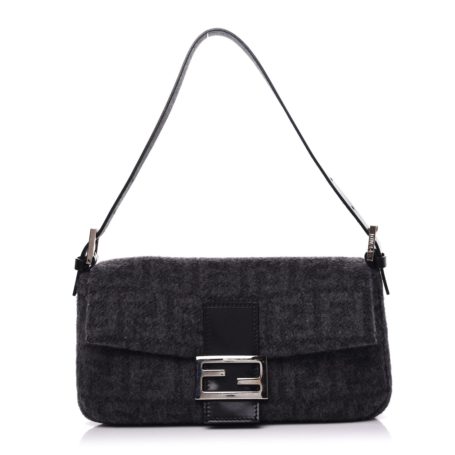 Fendi Wool Zucca Baguette Grey 1 of 9