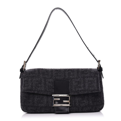 Fendi Wool Zucca Baguette Grey 1 of 9
