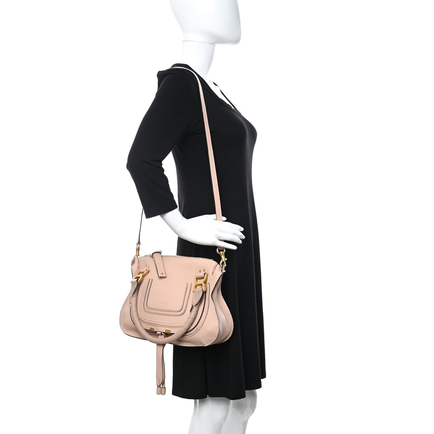 Chloe Calfskin Small Marcie Satchel Pale Pink 2 of 12
