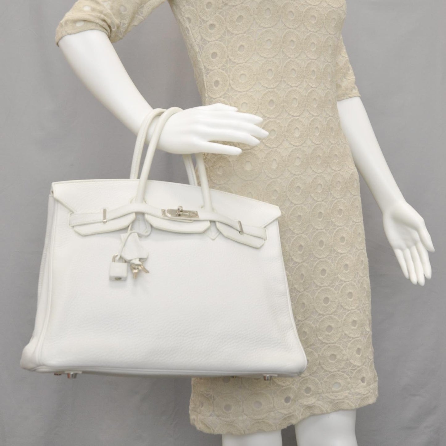 Taurillon Clemence Birkin 35 White