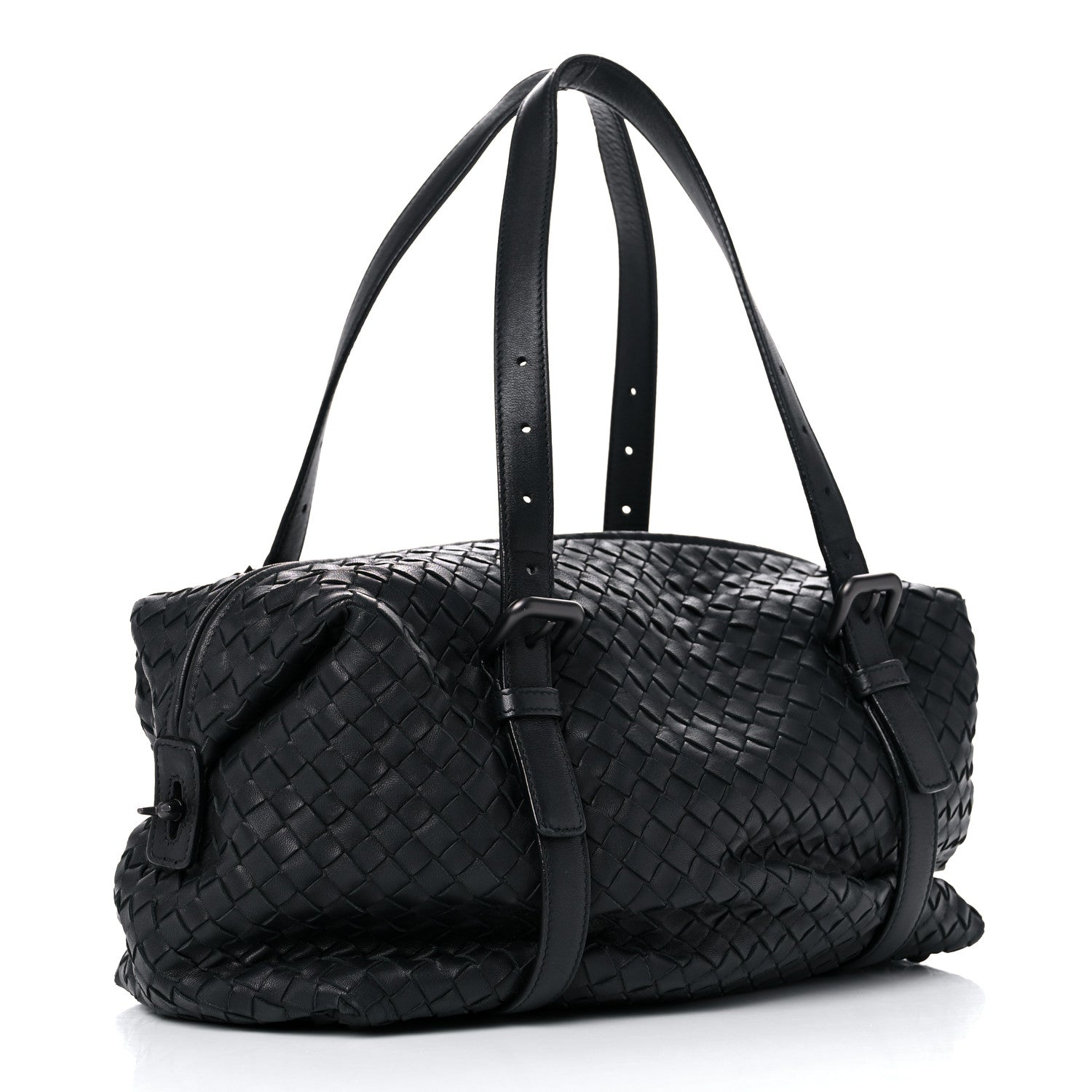 Bottega Veneta Nappa Intrecciato Montaigne Rings Satchel Black 3 of 21