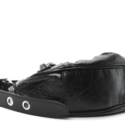 Balenciaga Agneau Arena Le Cagole Shoulder Bag XS Black Black 10 of 11