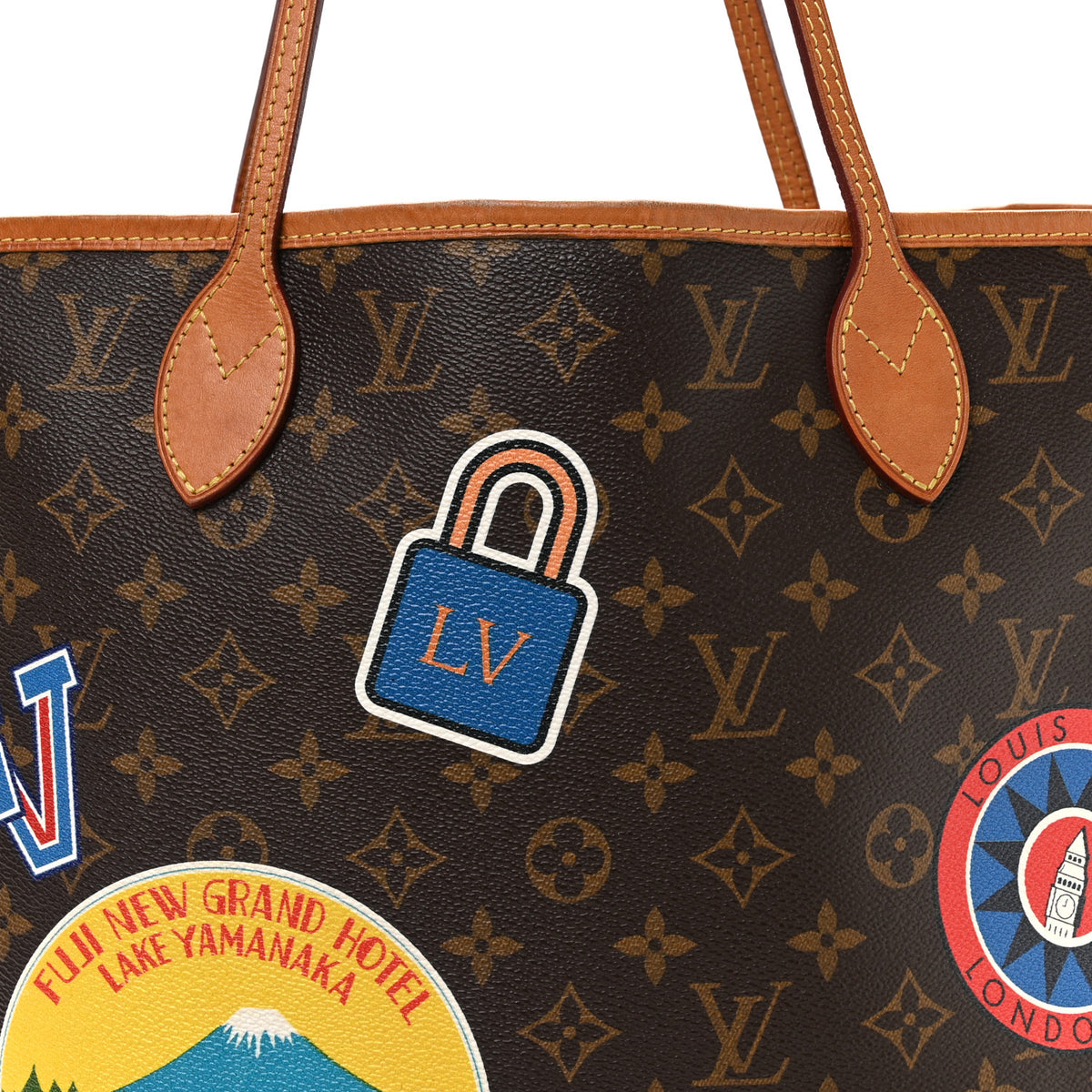 Louis Vuitton Monogram Stories Neverfull MM 8 of 10