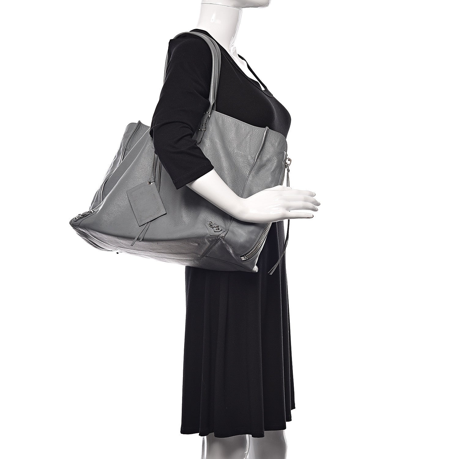 Balenciaga Veau Papier A4 Zip Around Tote Grey 2 of 21