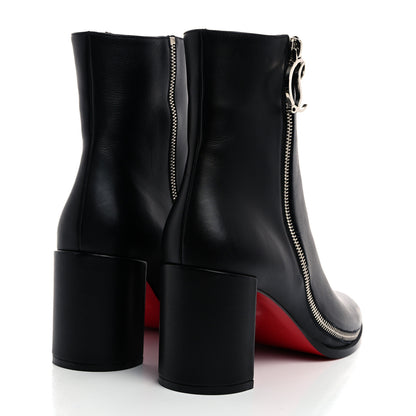 Christian Louboutin Calfskin Zip 70 Booty 40 Black 4 of 7