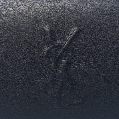 Saint Laurent Calfskin Monogram Large Belle De Jour Clutch Navy 8 of 8