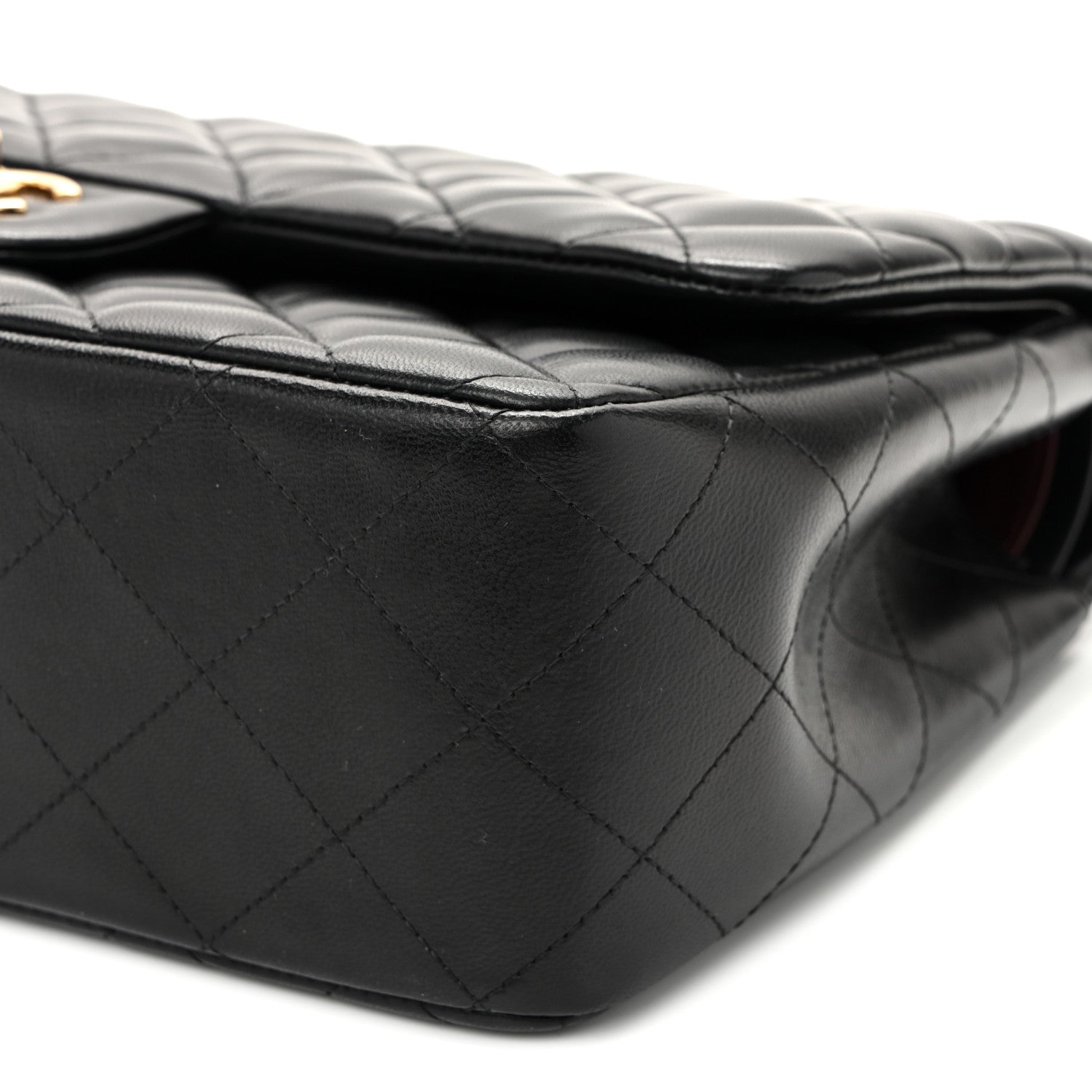 Chanel Lambskin Quilted Jumbo Double Flap Black 10 of 11