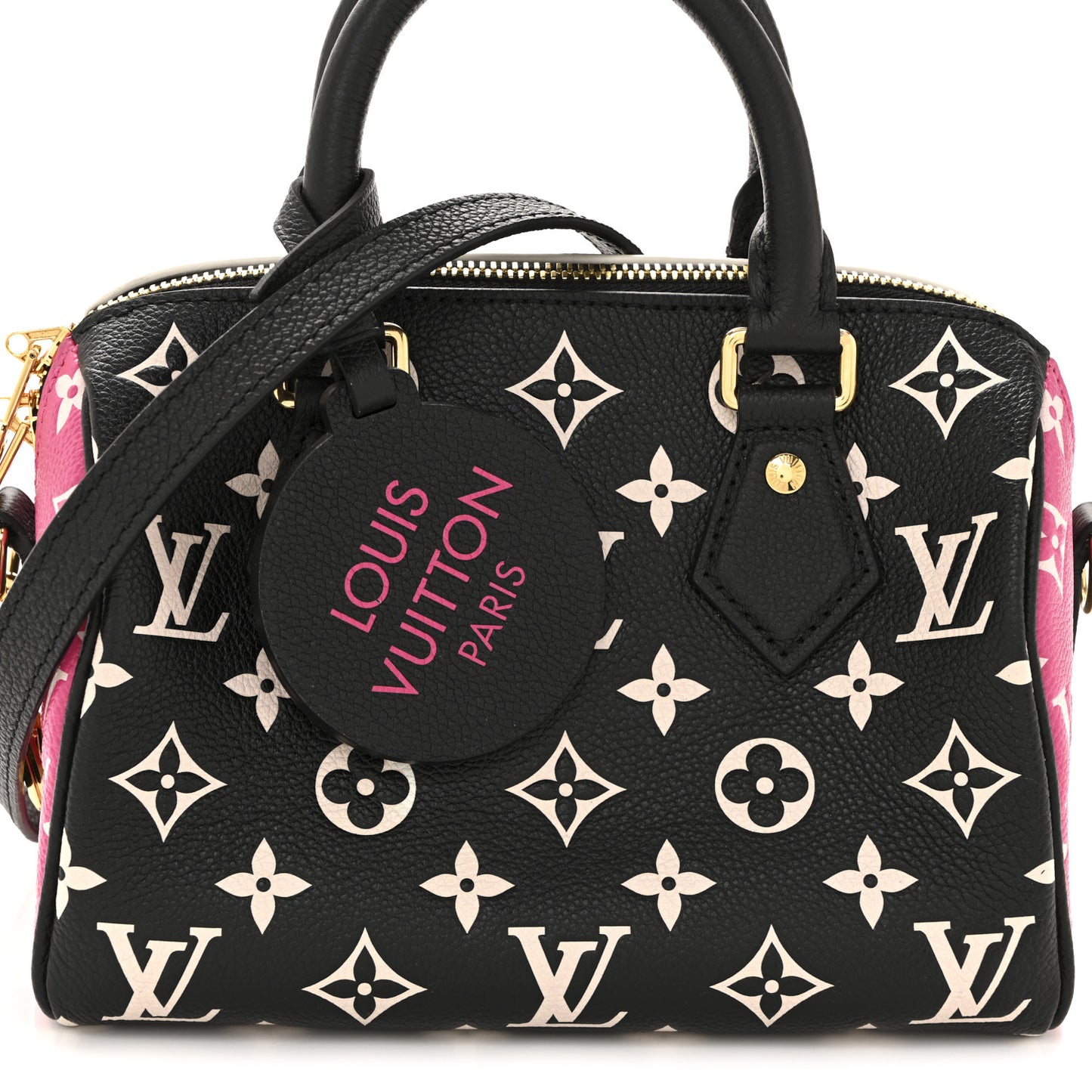 Empreinte Monogram Spring in the City Speedy Bandouliere 20 Black White Pink
