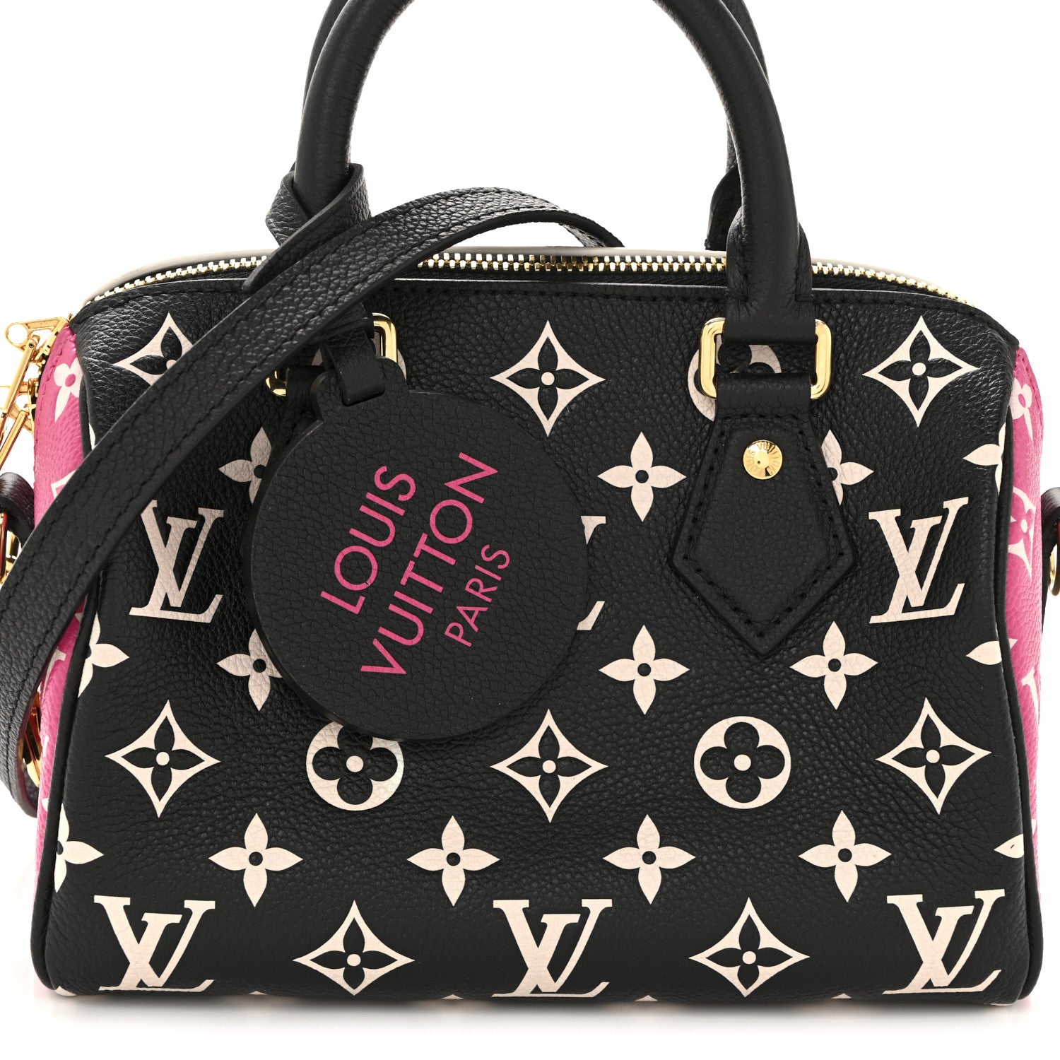 Louis Vuitton Empreinte Monogram Spring in the City Speedy Bandouliere 20 Black White Pink 7 of 11