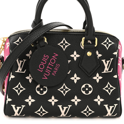 Louis Vuitton Empreinte Monogram Spring in the City Speedy Bandouliere 20 Black White Pink 7 of 11
