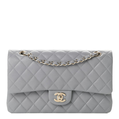 Chanel Caviar Quilted Medium Double Flap Grey 1 of 11