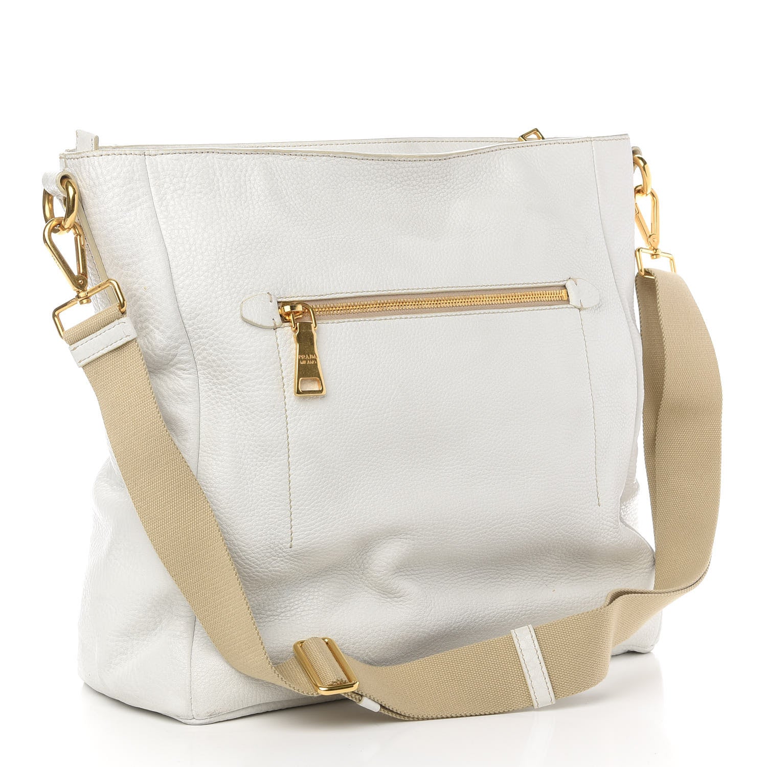 Prada Vitello Daino Messenger Bag Talco 3 of 13