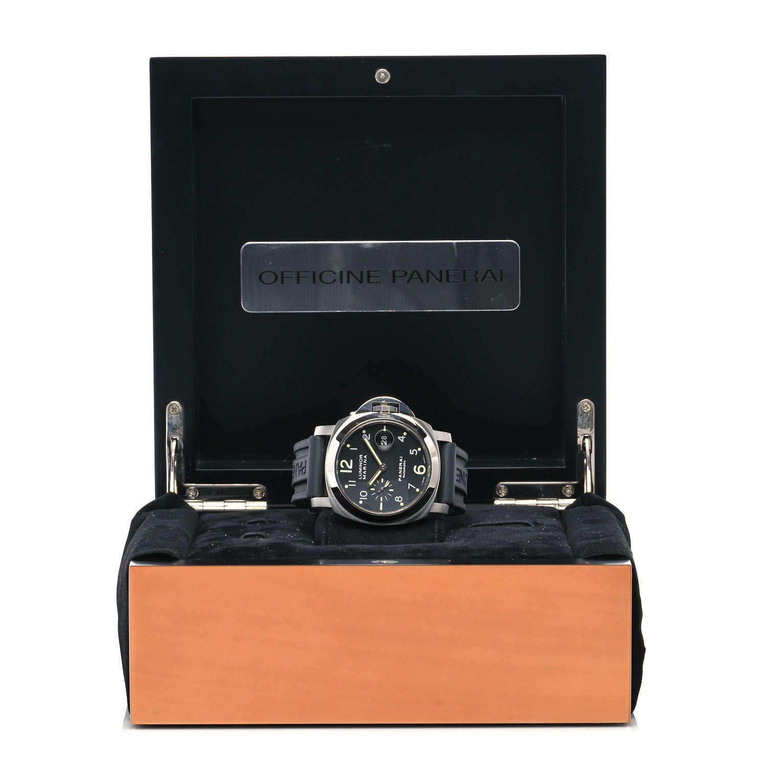 Panerai Stainless Steel Rubber 44mm Luminor Marina Automatic Watch Black PAM00164 5 of 5